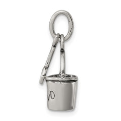 Sterling Silver Antiqued Sand Bucket and Shovel Charm