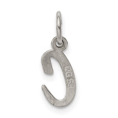 Sterling Silver Rhodium-plated Script Letter C Initial Charm - 2