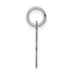 Sterling Silver Rhodium-plated Script Letter E Initial Charm - 3