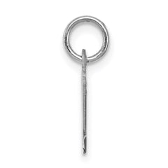 Sterling Silver Rhodium-plated Script Letter M Initial Charm - 3