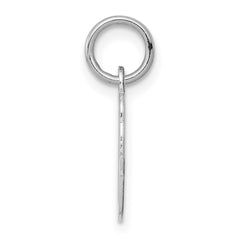 Sterling Silver Rhodium-plated Script Letter O Initial Charm - 2