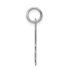 Sterling Silver Rhodium-plated Script Letter A Initial Charm - 2