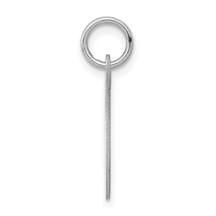 Sterling Silver Rhodium-plated Script Letter T Initial Charm - 2