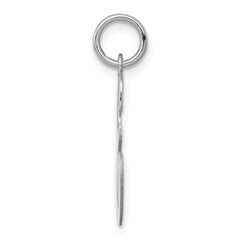 Sterling Silver Rhodium-plated Script Letter E Initial Charm - 2