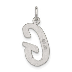 Sterling Silver Rhodium-plated Script Letter G Initial Charm - 3