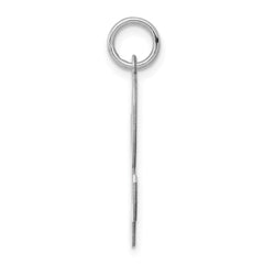 Sterling Silver Rhodium-plated Script Letter L Initial Charm - 3