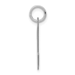 Sterling Silver Rhodium-plated Script Letter N Initial Charm - 3