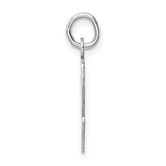 Sterling Silver Rhodium-plated Script Letter V Initial Charm - 3
