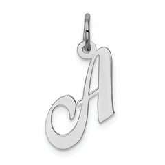 Sterling Silver Rhodium-plated Fancy Script Letter Y Initial Charm - 2
