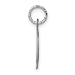 Sterling Silver Rhodium-plated Fancy Script Letter D Initial Charm - 3