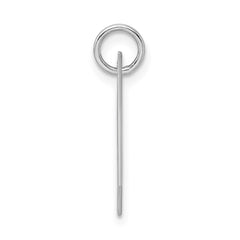 Sterling Silver Rhodium-plated Fancy Script Letter H Initial Charm - 3