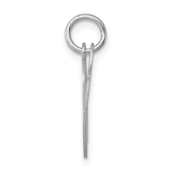 Sterling Silver Rhodium-plated Fancy Script Letter V Initial Charm - 3