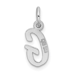 Sterling Silver Rhodium-plated Letter G Initial Charm - 2