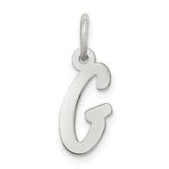 Sterling Silver Rhodium-plated Letter G Initial Charm - 2