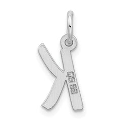 Sterling Silver Rhodium-plated Letter K Initial Charm - 2