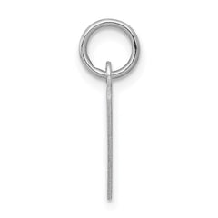 Sterling Silver Rhodium-plated Letter V Initial Charm - 2