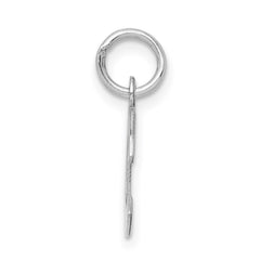 Sterling Silver Rhodium-plated Block Letter C Initial Charm - 2