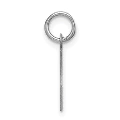 Sterling Silver Rhodium-plated Block Letter E Initial Charm - 2