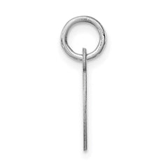 Sterling Silver Rhodium-plated Block Letter O Initial Charm - 2