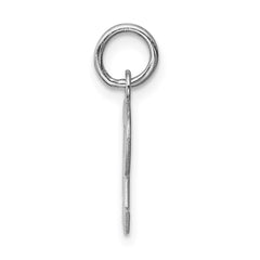 Sterling Silver Rhodium-plated Block Letter R Initial Charm - 2