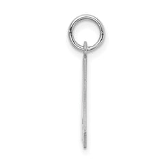 Sterling Silver Rhodium-plated Block Letter A Initial Charm - 2