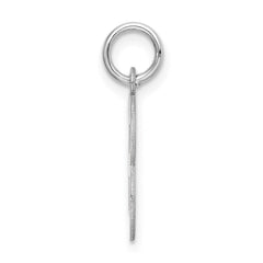 Sterling Silver Rhodium-plated Block Letter B Initial Charm - 2