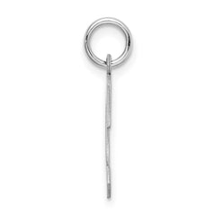 Sterling Silver Rhodium-plated Block Letter C Initial Charm