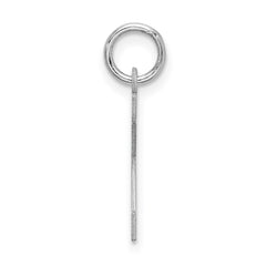 Sterling Silver Rhodium-plated Block Letter K Initial Charm - 2