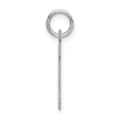 Sterling Silver Rhodium-plated Block Letter M Initial Charm - 2