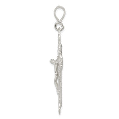 Sterling Silver Diamond-Cut Crucifix Pendant - 3