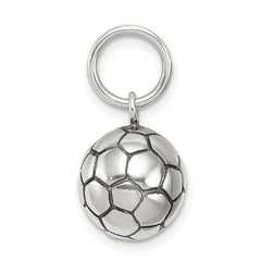Sterling Silver Antique Soccer Ball Charm