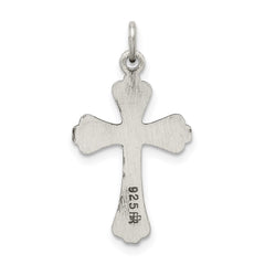 Sterling Silver Antiqued Cross Charm - 9