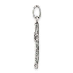 Sterling Silver Antiqued Cross Pendant - 19