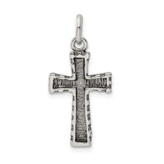 Sterling Silver Antiqued Cross Pendant - 19