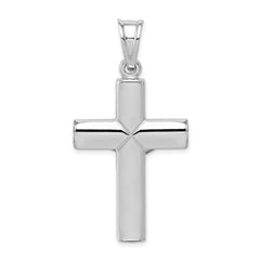 Sterling Silver Rhodium-plated Hollow Latin Crucifix Pendant - 2