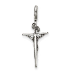 Sterling Silver Antiqued INRI Crucifix Pendant