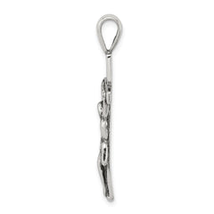 Sterling Silver Antiqued Crucifix Pendant - 4