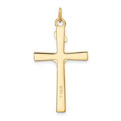 Sterling Silver Platinum-plated & 18k Gold-plated Crucifix Pendant - 2