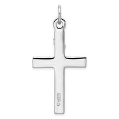 Sterling Silver Platinum-plated & 18k Gold-plated Crucifix Pendant - 4