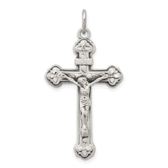 Sterling Silver Antiqued INRI Crucifix Pendant - 12
