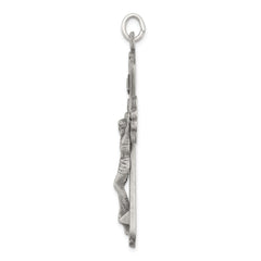 Sterling Silver Antiqued INRI Crucifix Pendant - 3