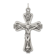 Sterling Silver Antiqued INRI Crucifix Pendant - 3