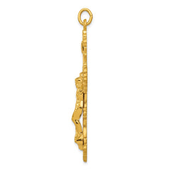 Sterling Silver & 24k Gold -plated INRI Crucifix Pendant - 3