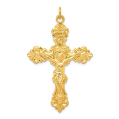 Sterling Silver & 24k Gold -plated INRI Crucifix Pendant - 3