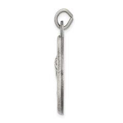 Sterling Silver Antiqued Jesus Medal