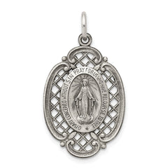 Sterling Silver Antiqued Miraculous Medal - 29
