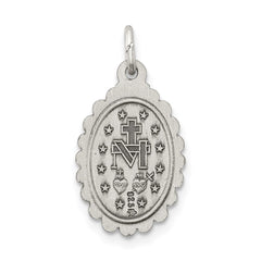 Sterling Silver Antiqued Miraculous Medal - 5