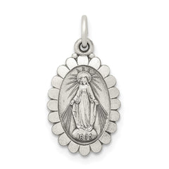 Sterling Silver Antiqued Miraculous Medal - 5