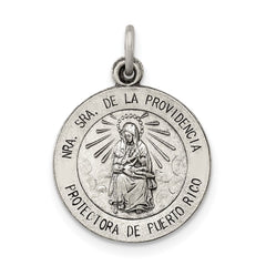Sterling Silver Antiqued De La Providencia Medal - 2