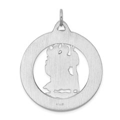 Sterling Silver Rhodium-plated Saint Christopher Medal - 2